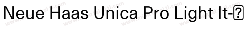 Neue Haas Unica Pro Light It字体转换